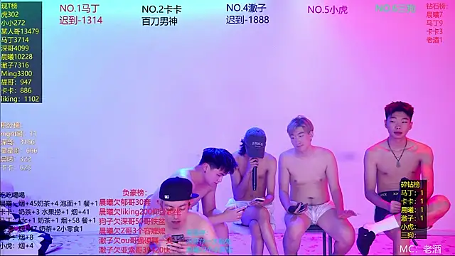 Show de Heartbroken-boys na webcam