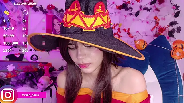 Show de Swannamy na webcam