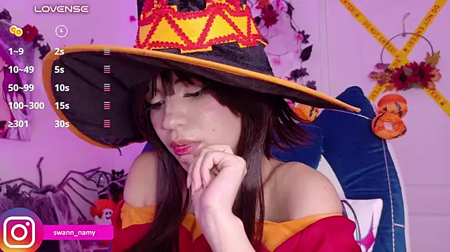 Show de Swannamy na webcam