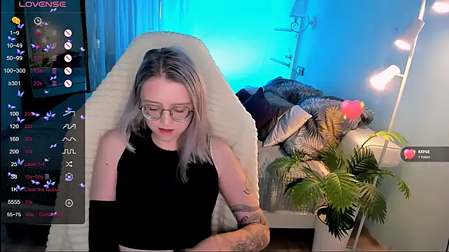 Show de LunarGlow na webcam