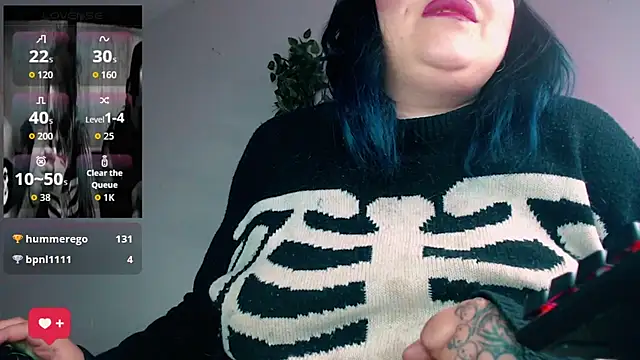 Show de Psychobitch7 na webcam