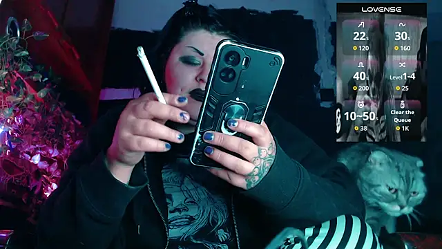 Show modela Psychobitch7 na web-kameri