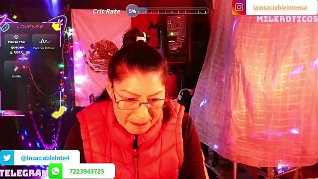 Show de LaInsaciableIntensa na webcam
