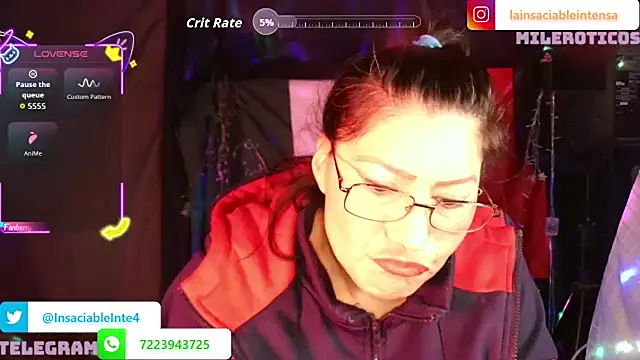 Show de LaInsaciableIntensa na webcam
