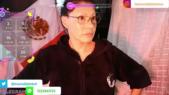 Show de LaInsaciableIntensa na webcam