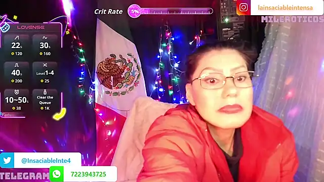 Show de LaInsaciableIntensa na webcam