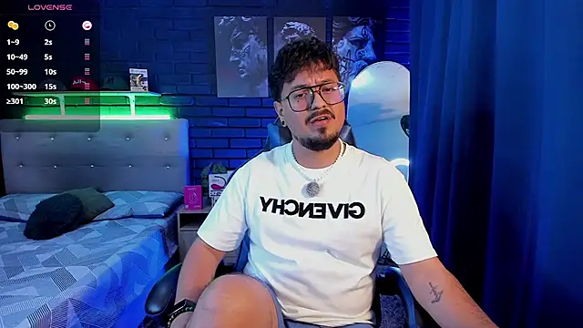 DaviidEvans_: διαδικτυακό σόου στην κάμερα