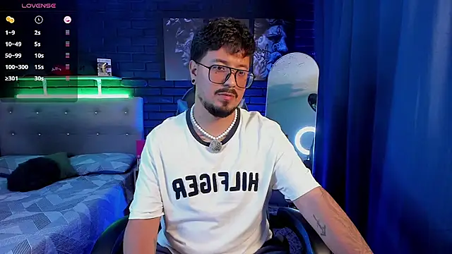 DaviidEvans_: διαδικτυακό σόου στην κάμερα
