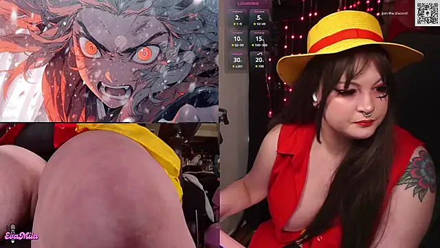 Show de evamila na webcam