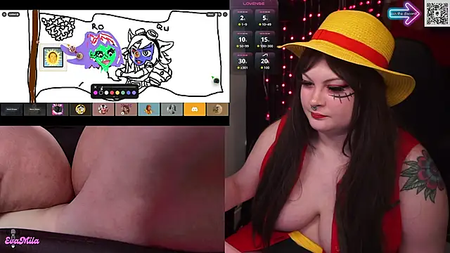 evamila: διαδικτυακό σόου στην κάμερα