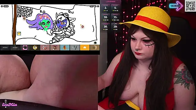 evamila: διαδικτυακό σόου στην κάμερα