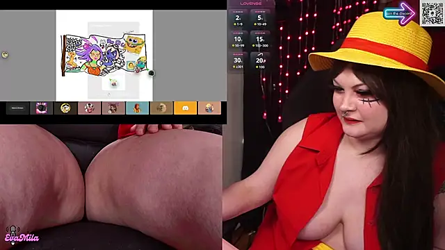 evamila: διαδικτυακό σόου στην κάμερα