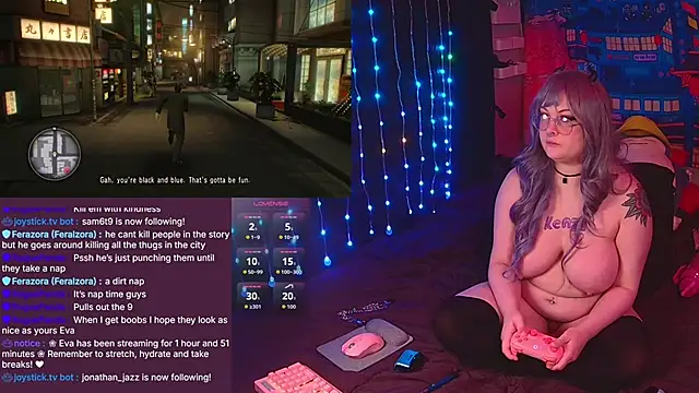 Show de evamila na webcam