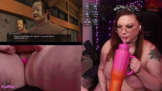 Show de evamila na webcam