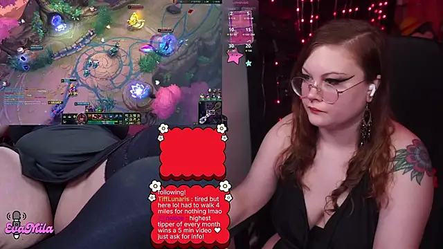 Show de evamila na webcam