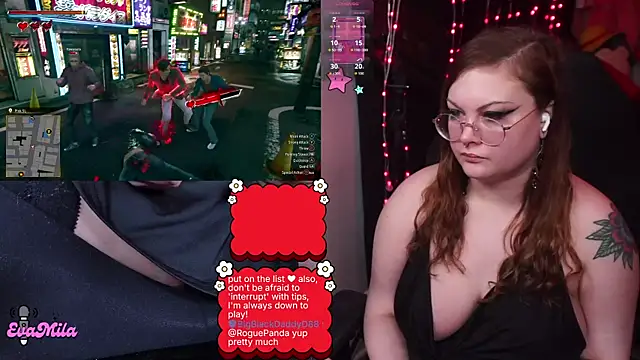 Show de evamila na webcam