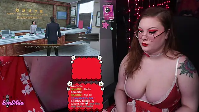 Show modela evamila na web-kameri