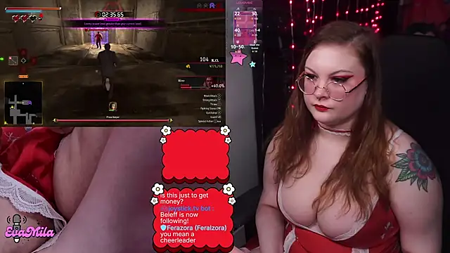 Show de webcam de evamila