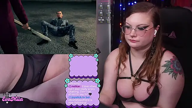 Show de evamila na webcam