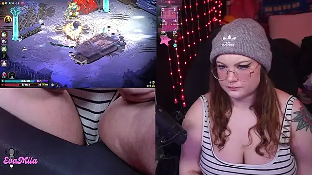 Show de evamila na webcam