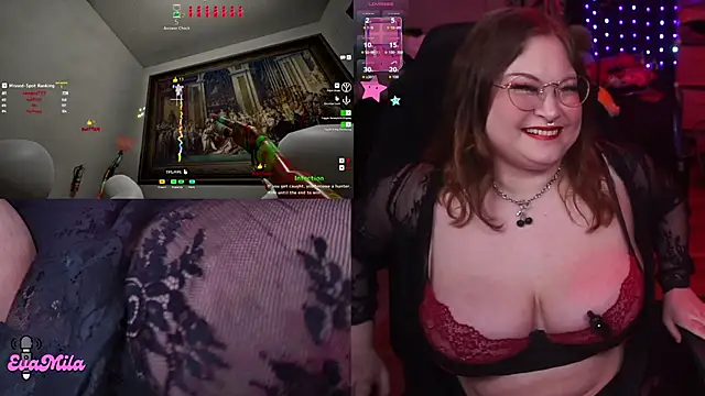 Show modela evamila na web-kameri