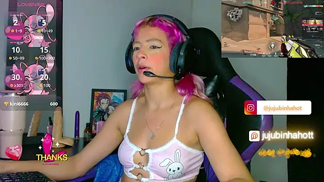 Show de webcam de jujubinhahot