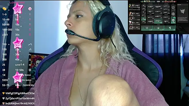 Show de blondegamerr na webcam