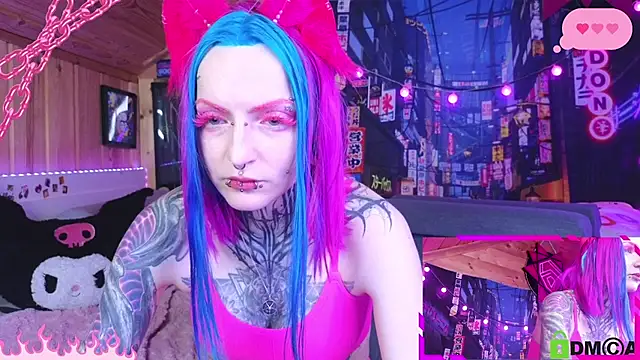 Show de NekoCyber na webcam