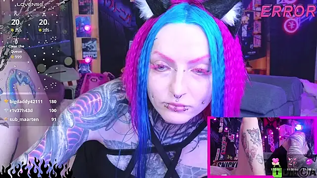 Show de NekoCyber na webcam