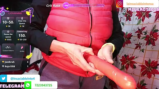 Chat +18 de LaInsaciableIntensa ao vivo