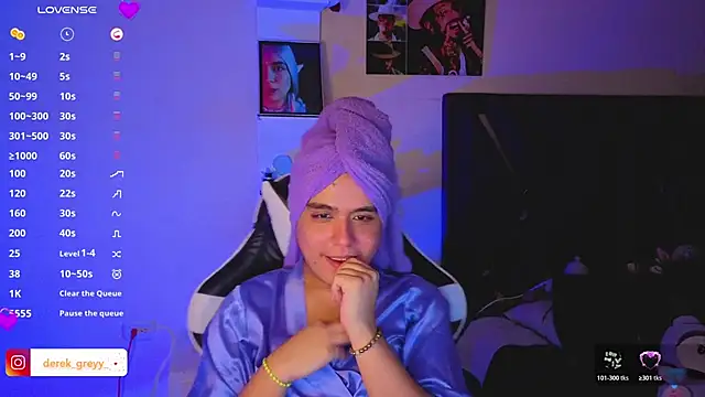 derek_greyy_: διαδικτυακό σόου στην κάμερα