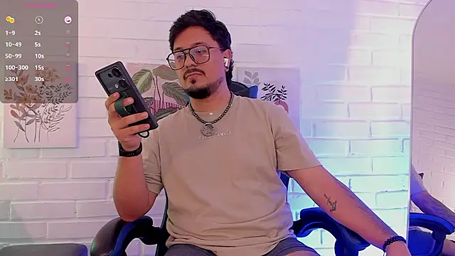 DaviidEvans_: διαδικτυακό σόου στην κάμερα