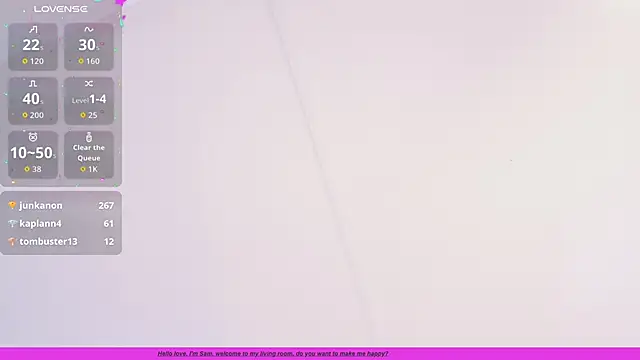 Samantha_blow élő XXX-chatje