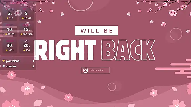 Chat XXX en directo de miacarterxxx