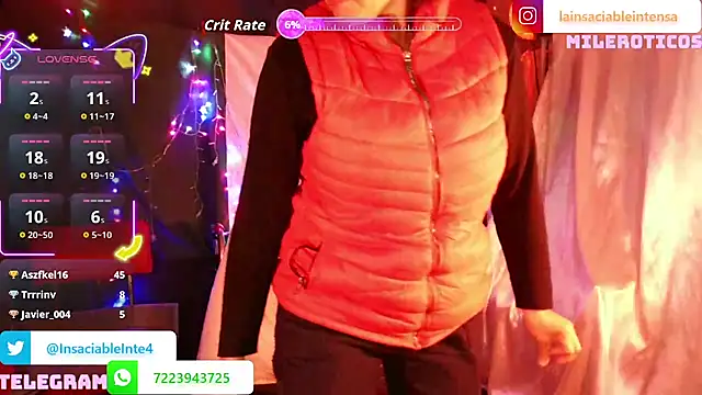 Živý XXX chat LaInsaciableIntensa