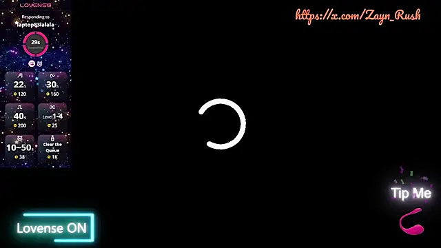 ZaynRushのウェブカメラショー