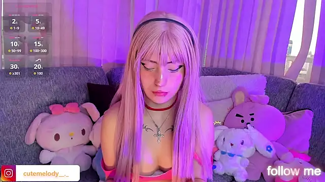 Melody-chers élő XXX-chatje