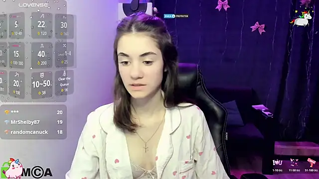 Show modela Evangelique na web-kameri