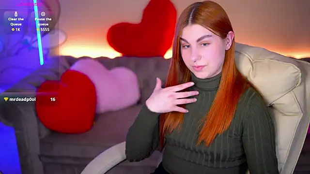 Show de GingerPinky na webcam