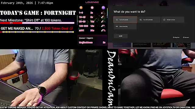 Show de DeanonCam na webcam