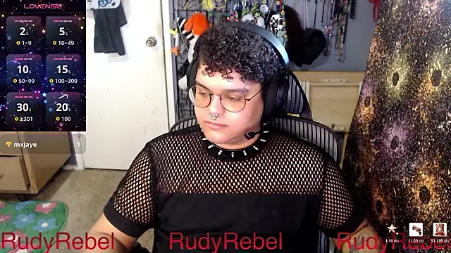 RudyRebel webkamerás műsora