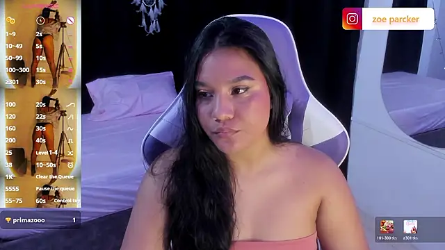 ZoeParcker élő XXX-chatje