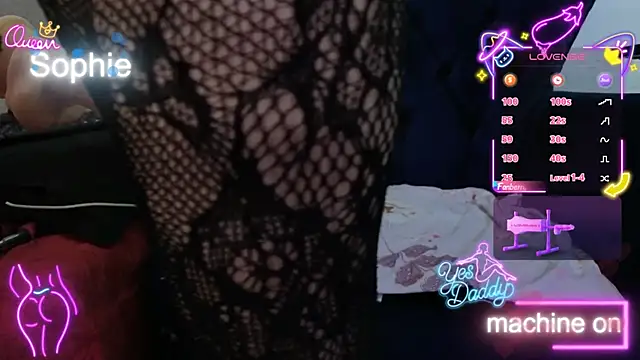 Show modela Sophiehuntress na web-kameri