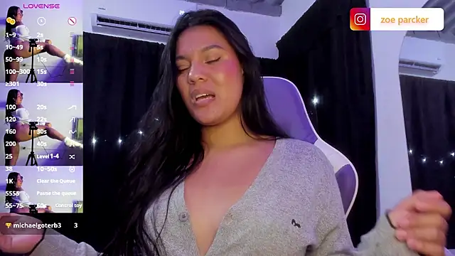 ZoeParcker élő XXX-chatje