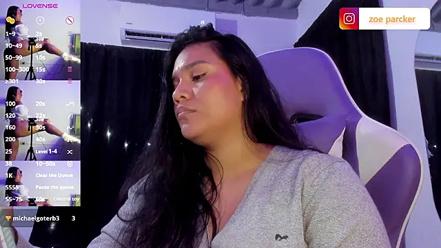 Chat +18 de ZoeParcker ao vivo