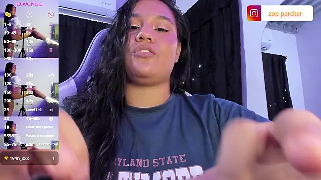 ZoeParcker élő XXX-chatje