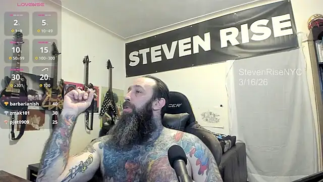 StevenRiseNYC: διαδικτυακό σόου στην κάμερα