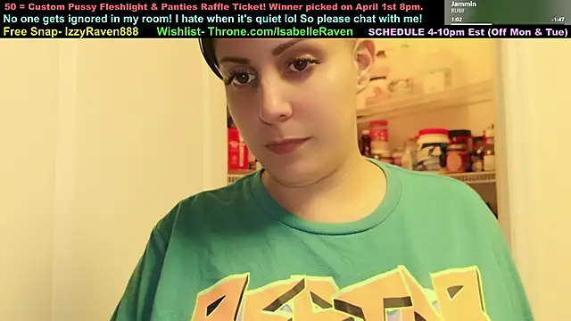 IsabelleRaven: διαδικτυακό σόου στην κάμερα