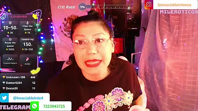 LaInsaciableIntensaのライブXXXチャット