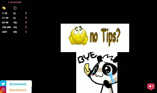 Pokazy przed kamerką – Lacolorinaa